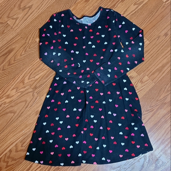 3/$15 girls heart long sleeve skater dress